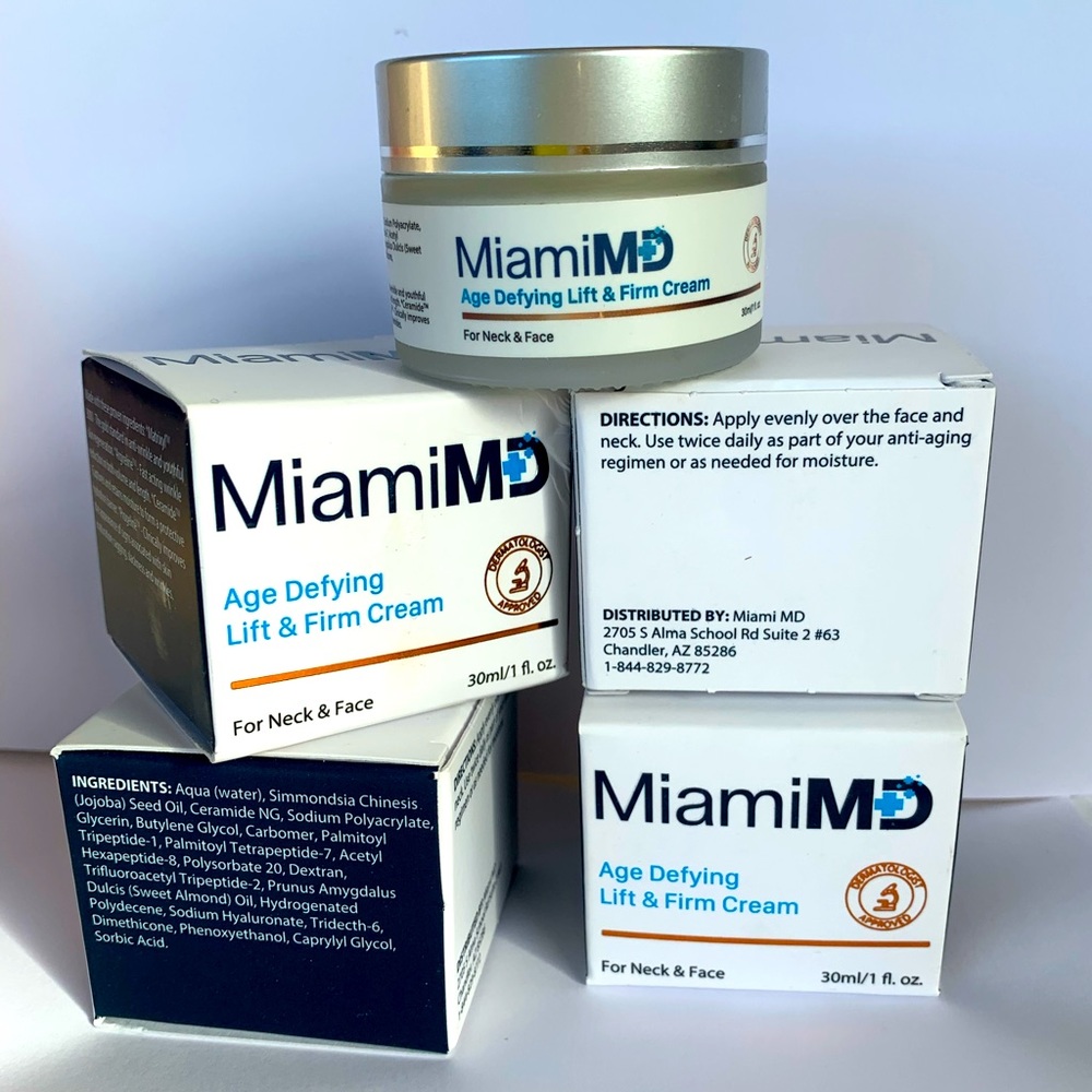 MiamiMD Age Defying Lift & Firm Cream x 4 sealed pots